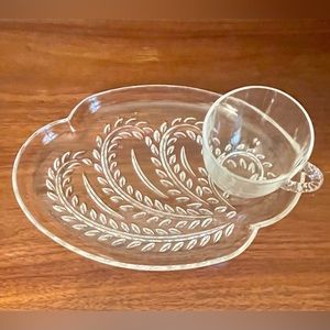 Vintage, Homestead Snack Set, in Original Box by The Federal Glass Company